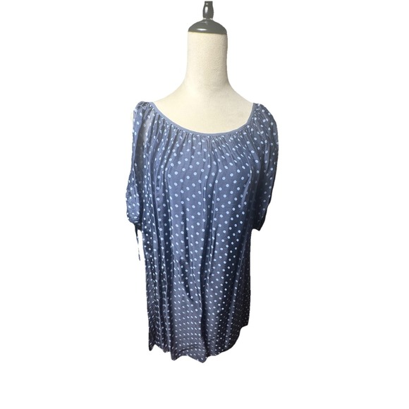 M Made In Italy Dresses & Skirts - M Made in Italy Womens Mini Dress Polka Dot Black Gray Size S NWT Cold Shoulder